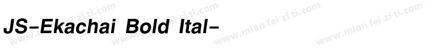 JS-Ekachai Bold Ital字体转换